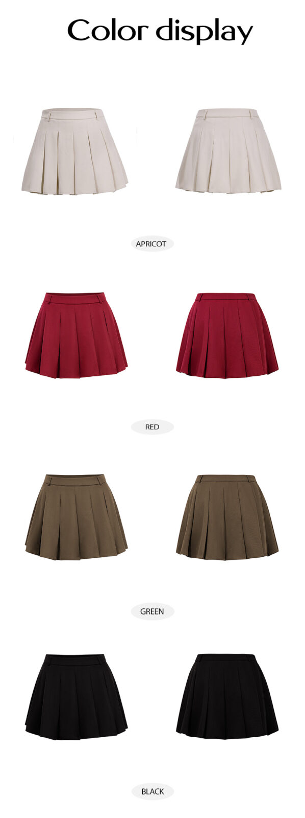 Casual Vacation Sexy Versatile Solid Color Pleated Midi Skirt