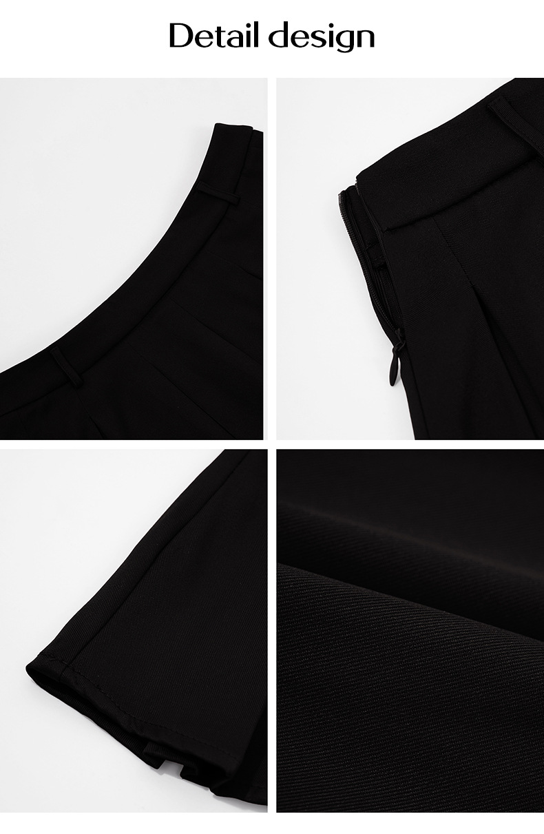 Casual Vacation Sexy Versatile Solid Color Pleated Midi Skirt